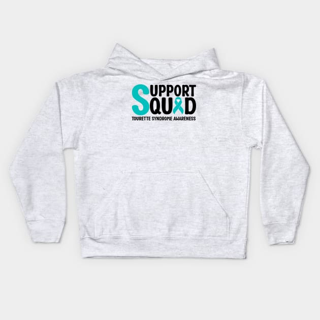 Support Squad Tourette Syndrome Awareness Kids Hoodie by Geek-Down-Apparel